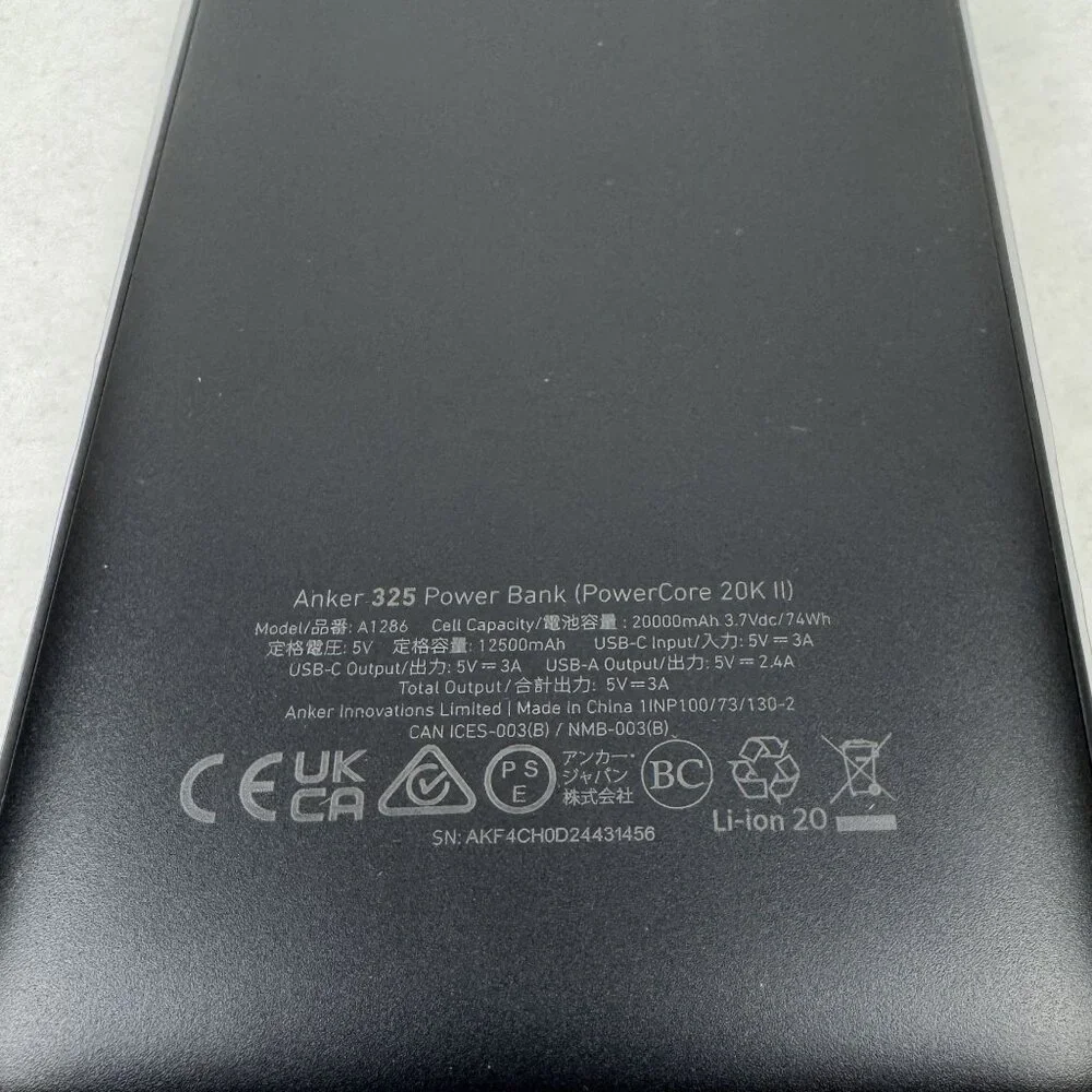 Anker 325 Power Bank Power Core A1286011 20KmAh Portable Charger 2 Port Series 3
